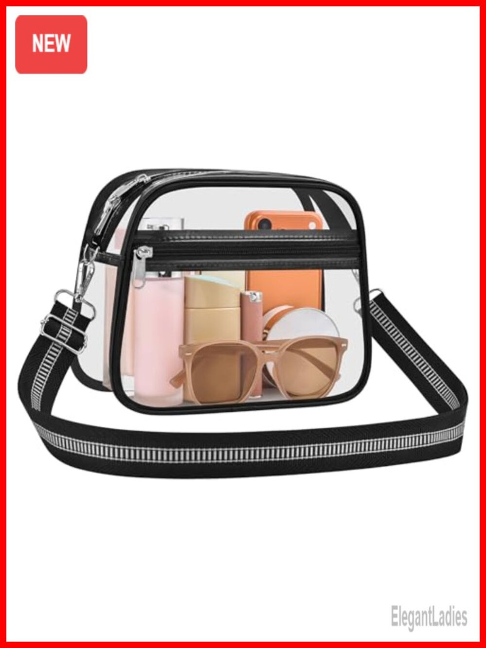 Clear Stadium Approved Crossbody Purse PVC Shoulder Bag